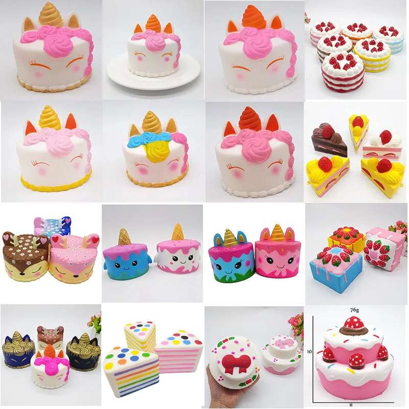 

Jumbo Kawaii Unicorn Cake Squishy Squishi Slow Rising Stress Relief Squeeze Toys for Baby Kids Charisma Gift Fidget Toys Popper