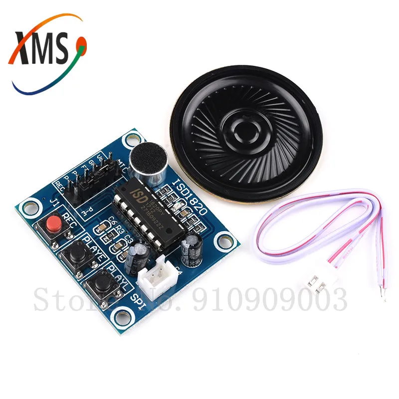 1pcs ISD1820 recording module voice module voice board telediphone module board with Microphones + Loudspeaker for new