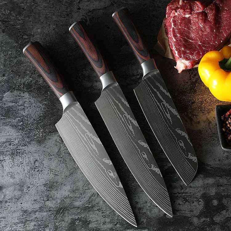 Высококачественный японский нож шеф повара из нержавеющей стали универсальный