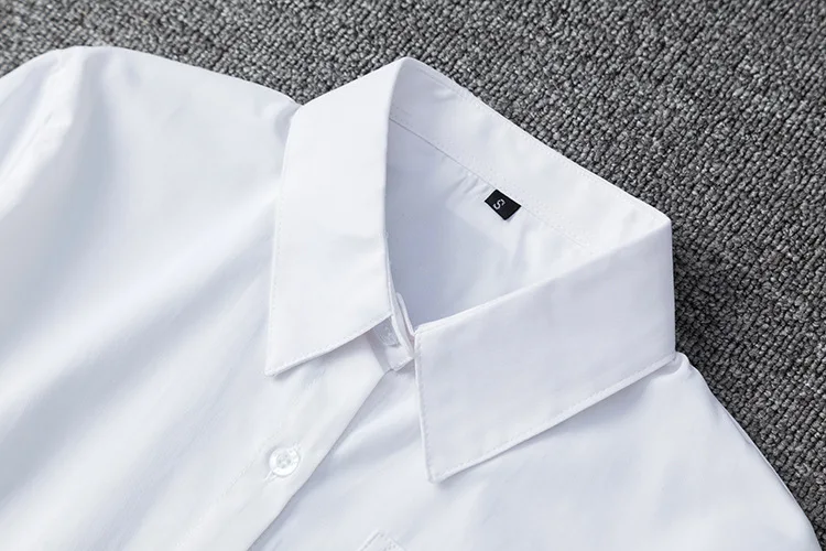 Блузка женская повседневная с отложным воротником брендовая длинная хлопковая