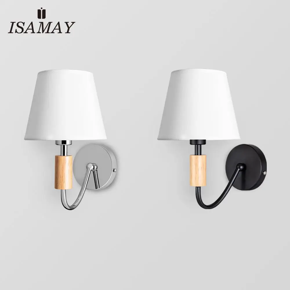 Современные минималистичные настенные лампы черные и белые светильники для