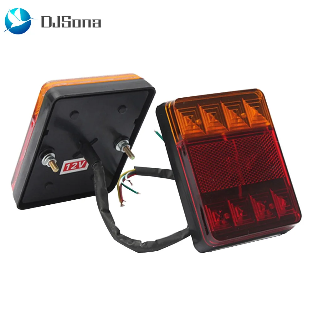 1 шт. автомобиля 12V 8LED лодка прицеп задние фонари светильник левый и правый хвост светильник грузовик автомобиль фургон лампа IP65 Водонепроницаемый лодка прицеп задние фонари светильник