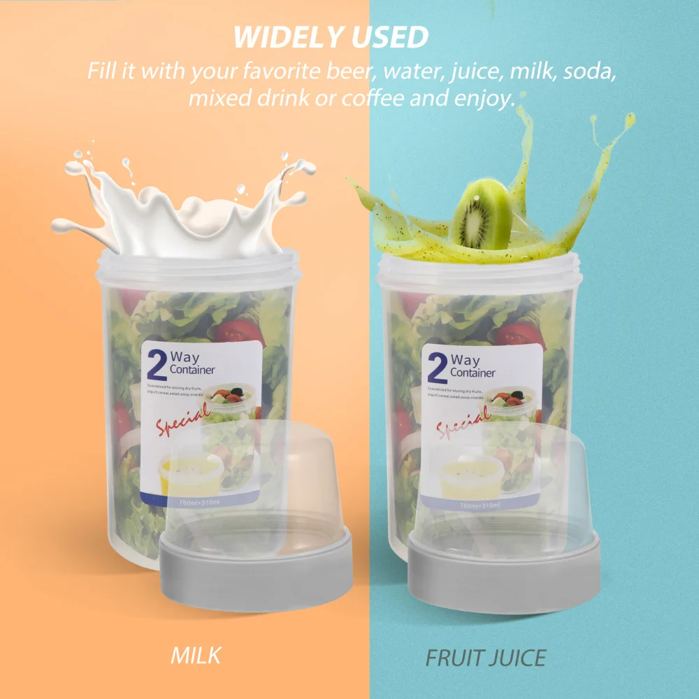 

2pcs Sealing Double Layer Bento Box Food Carrier (Transparent)