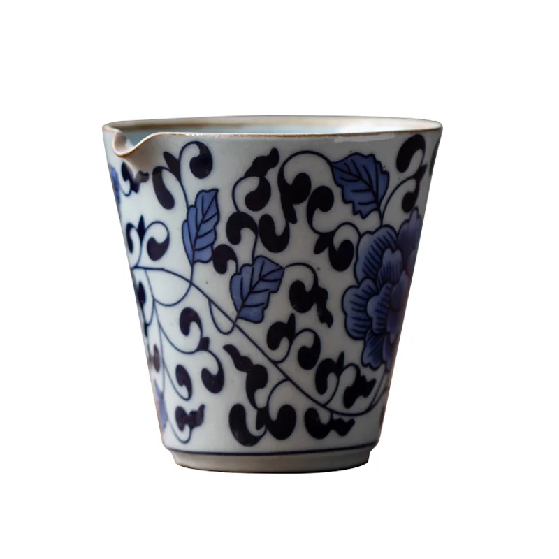 

Blue and White Porcelain Fair Cup 200ml Chinese Kung Fu Tea Set Mug Vintage Ceramic Tea Mugs Teaware Accessories Drinkware Decor