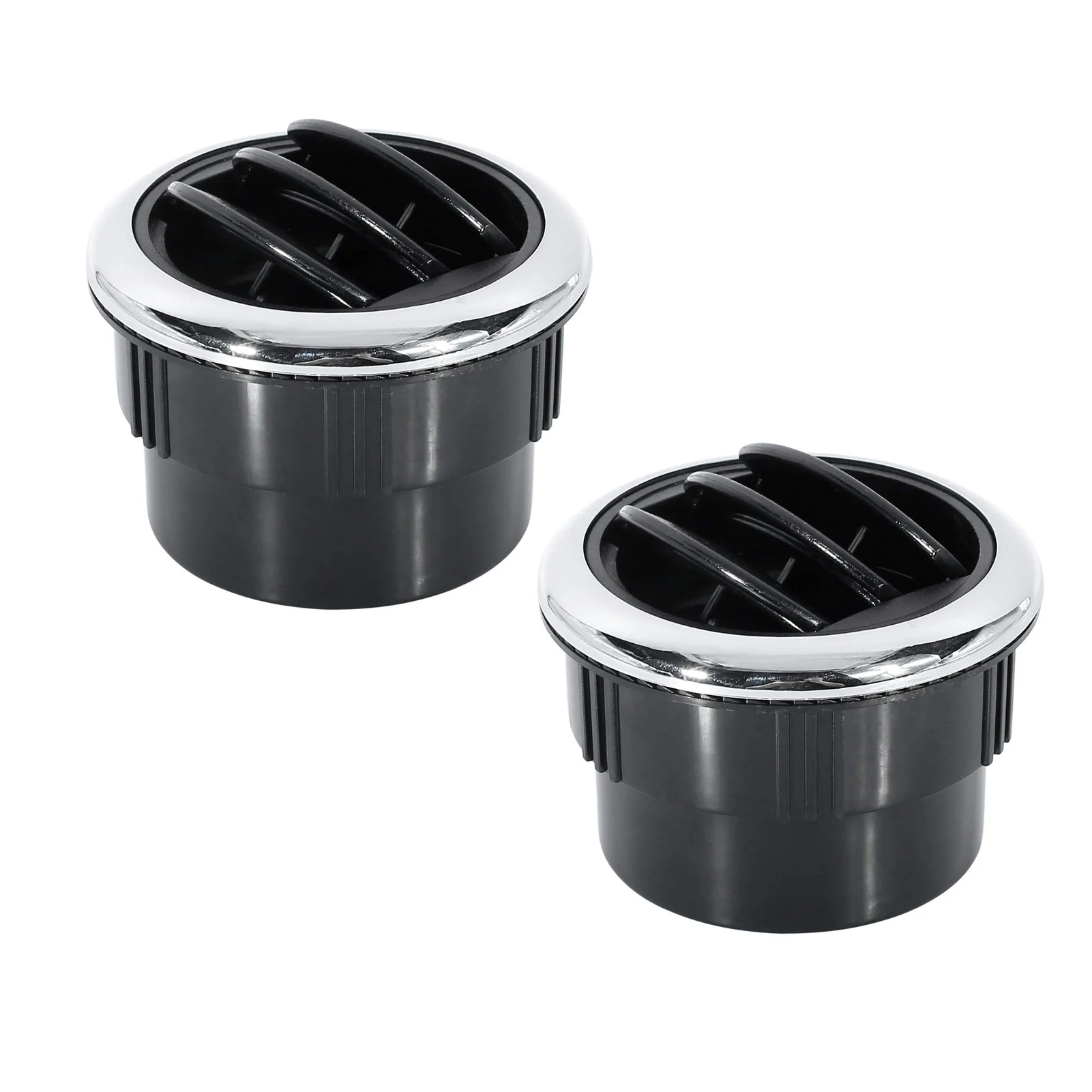 

2Pcs Universal Side Roof Round Louvered Air Conditioning Outlet For RV Bus Coach 75mm 2.95 Inch A/C Air Vent Deflector