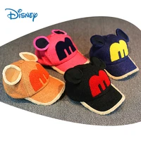 disney cartoon mickey children hat cute ears cotton tassel warm hat kids boys girls baseball cap casual hat 3 8 years old