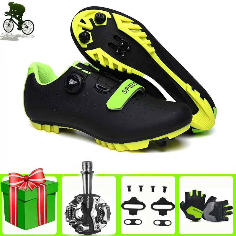 

Profession Cycling Shoes Men Bicycle Mountain Bike Sapatilha Ciclismo Mtb Black Women Cycle Sneakers Triathlon Racing Shoes