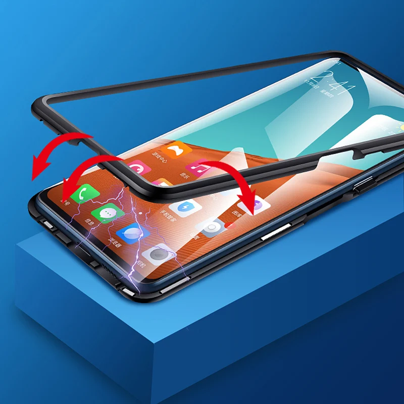 Роскошный чехол с магнитной адсорбцией для Nubia X NX616J металлический каркас