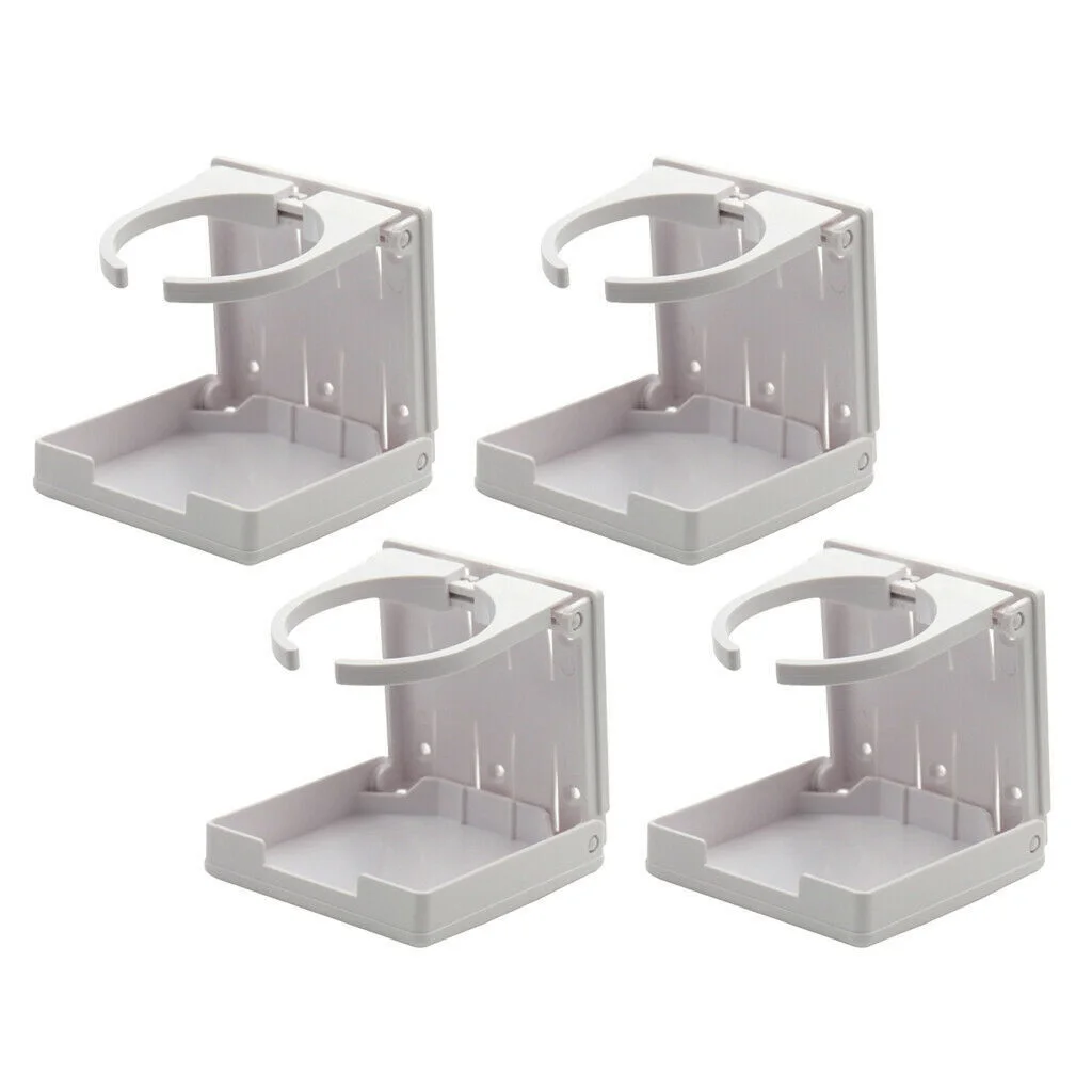 

Drink Holder Folding for Boats Truck Yacht Van Cup Mug Holder White Car water cup holder