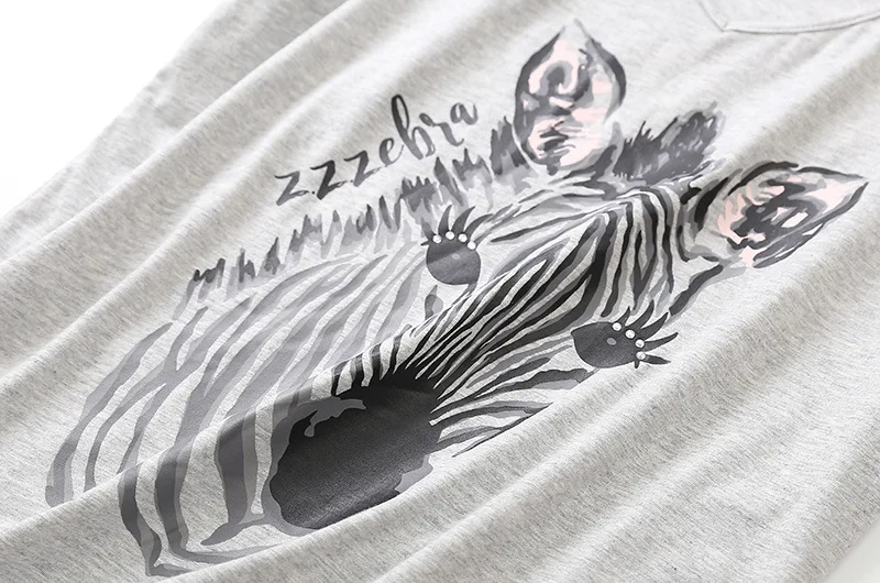 Женские пижамные комплекты лето 2021 хлопковая тонкая Пижама с рисунком животных