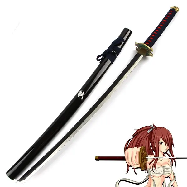 Fairy tail Erza Scarlet Anime Cosplay Wooden Sword Knife Blade Weapon Cosplay Props