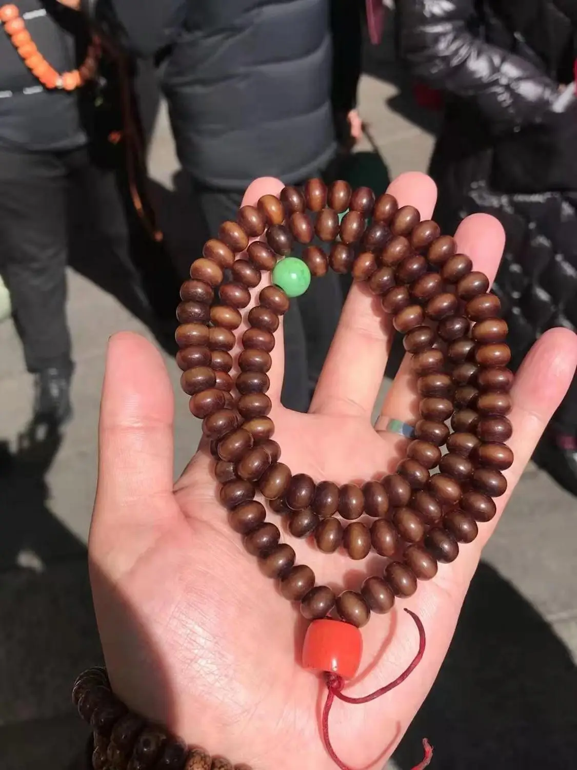 

Tibetan family heirloom treasures old antique abacus beads Bodhi root prayer beads rosary bracelet necklace 108 pieces