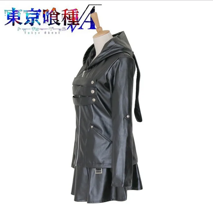 Костюм для косплея аниме Токио Гуль тоука Кирисима женские кожаные черные юбки