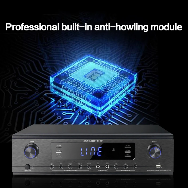 Усилитель высокой мощности KYYSLB 800 Вт 8 16 Ом домашний Bluetooth KTV сценический сабвуфер