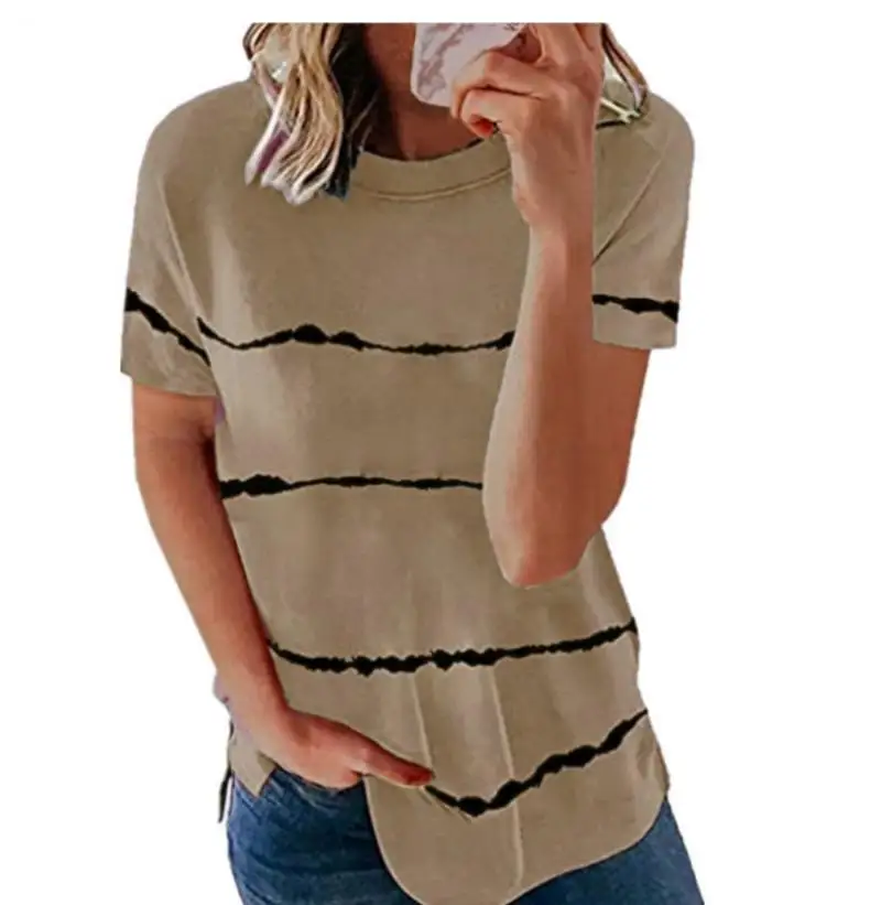 

Summer Fashion New Women T-Shirt Casual Solid O-Neck Loose Ladies Large Size T-Shirt Female Pullover Short Sleeve T-Shirt