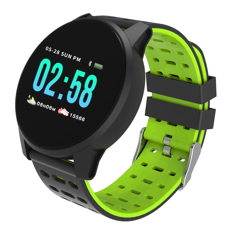 W1 green T2 T4 W1 умные спортивные бизнес-часы для мужчин, пульсометр, кровяное давление, фитнес-трекер, умные часы, браслет для Apple, Xiaomi Watch - Цвет: W1 green
