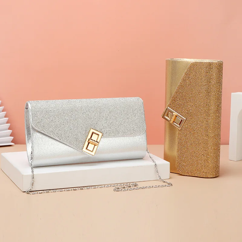 

2022 New Women Leather Handbags Diamond Shoulder Bags Mini Bling Wedding Wallets Fashion Purse For Ladies Drop Shipping
