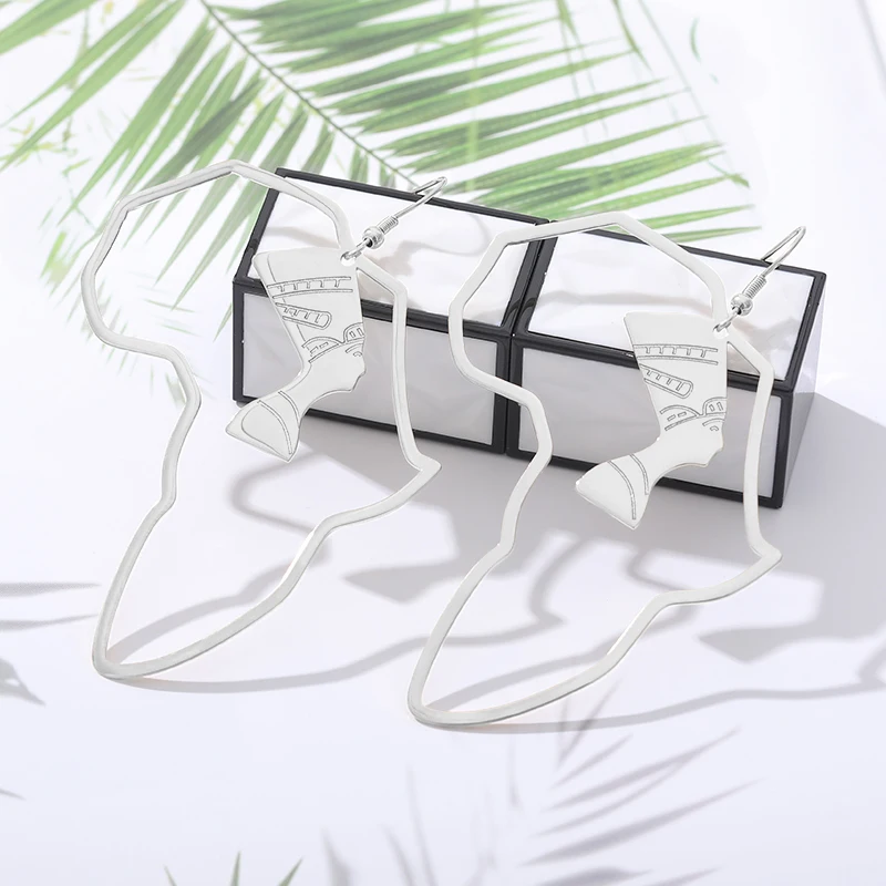 Серьги-кольца в виде Африканской карты ювелирные изделия нигерийском стиле из