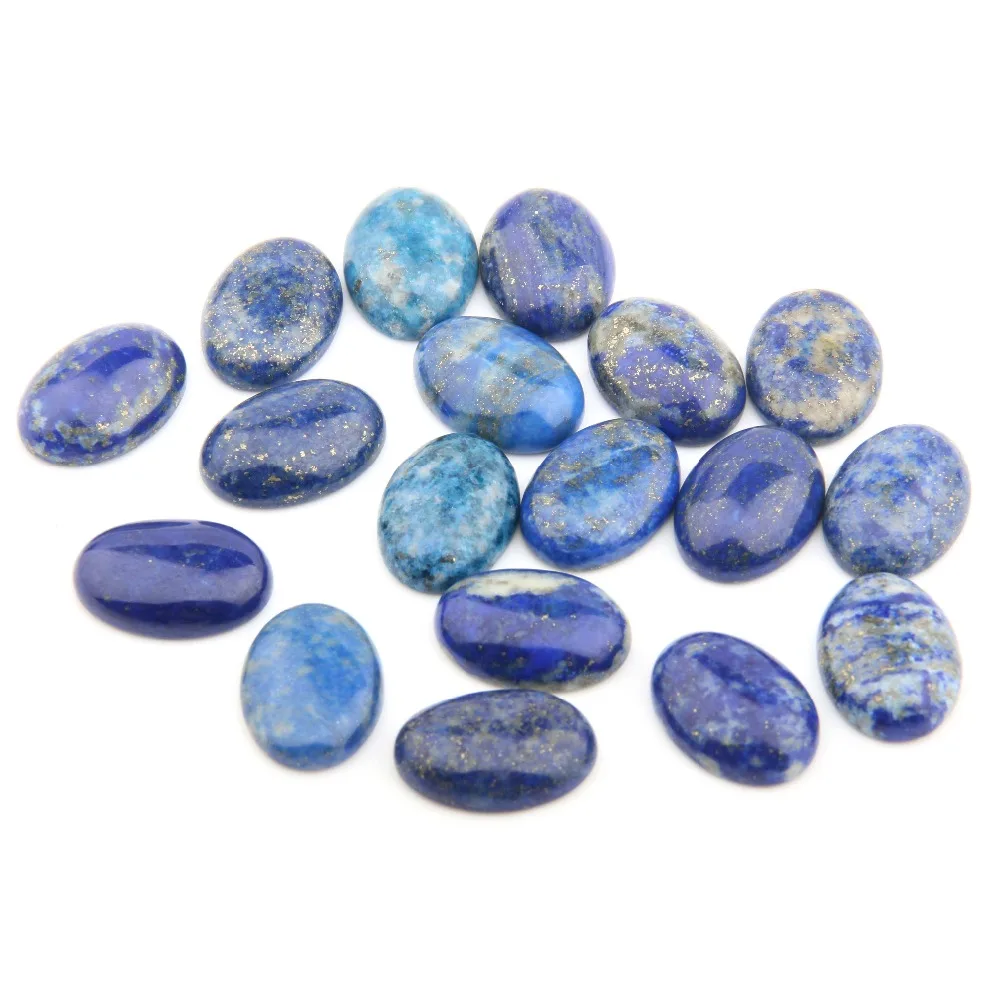 Натуральный камень эллиптической формы ляпис лазурь кабошон без отверстий