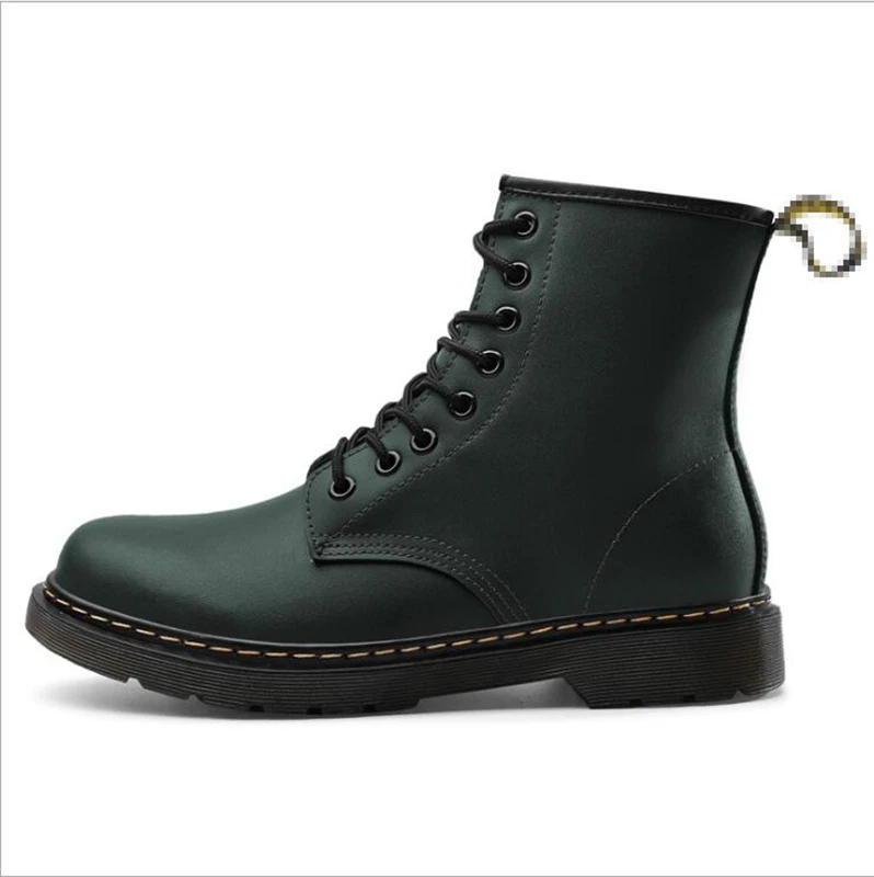 2019 Брендовые мужские зимние ботинки Martens кожаная зимняя теплая обувь