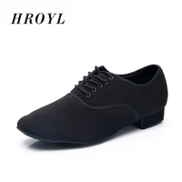 hroyl new dance shoes for men modern ballroom dancing shoes pole tango salsa 2 5cm heel fashion comfortable soft