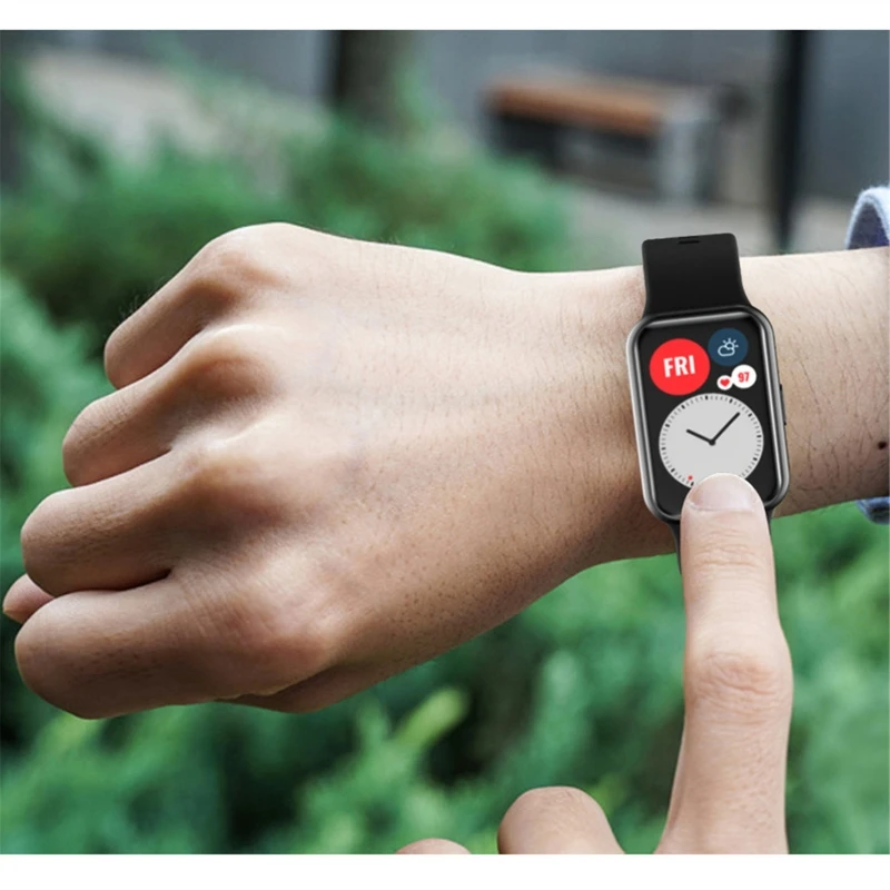 

Silicone Strap for -Huawei Watch Fit Smart Watches Soft Sport Waterproof Wrist Band Watchband Bracelet Accessories