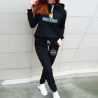 Женские хлопковые костюмы, комплект из двух предметов, Повседневная Толстовка с капюшоном и брюки, одежда больших размеров, спортивные костюмы, женская зимняя одежда