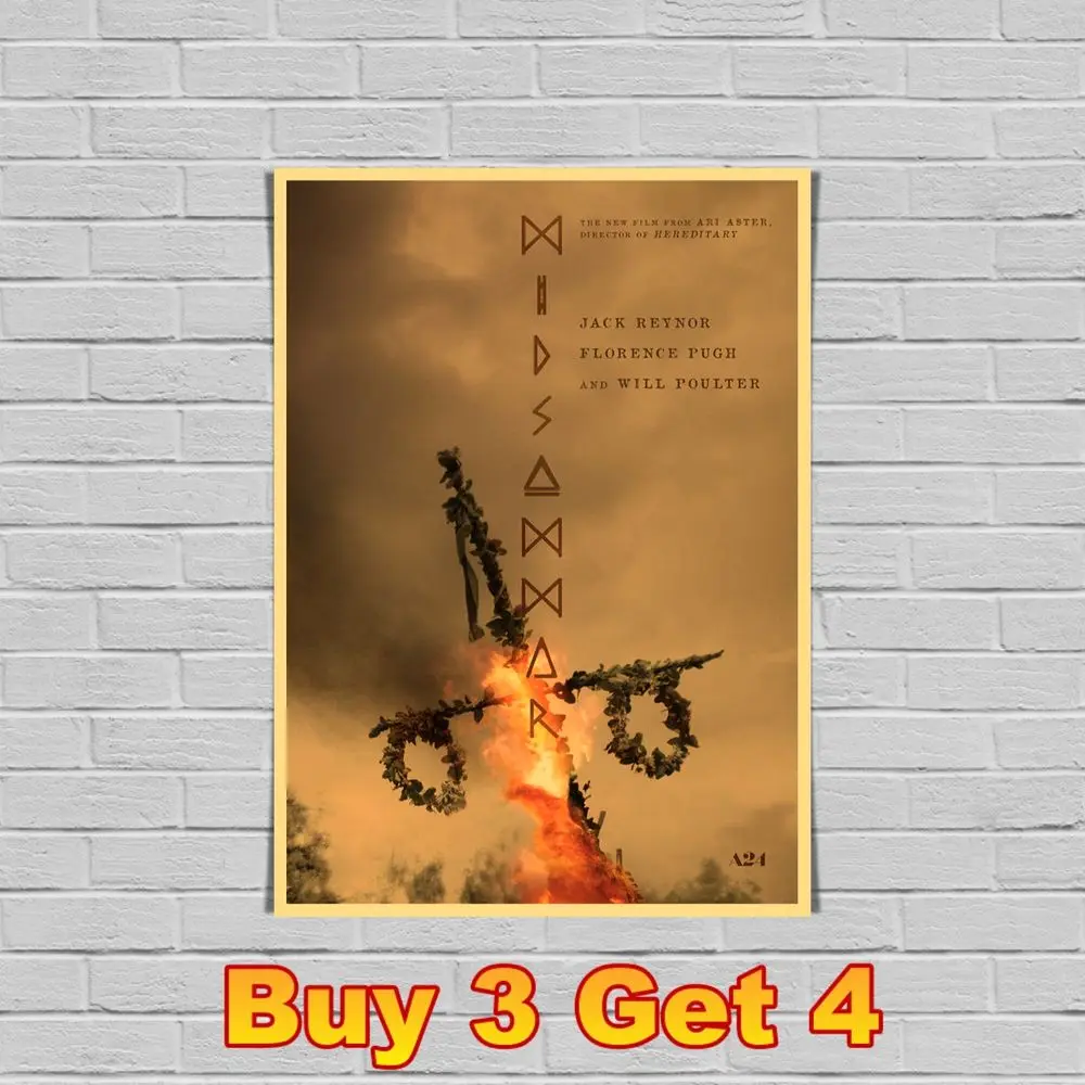 Постеры из фильмов Midsommar постеры крафт-бумаги винтажный постер для дома комнаты