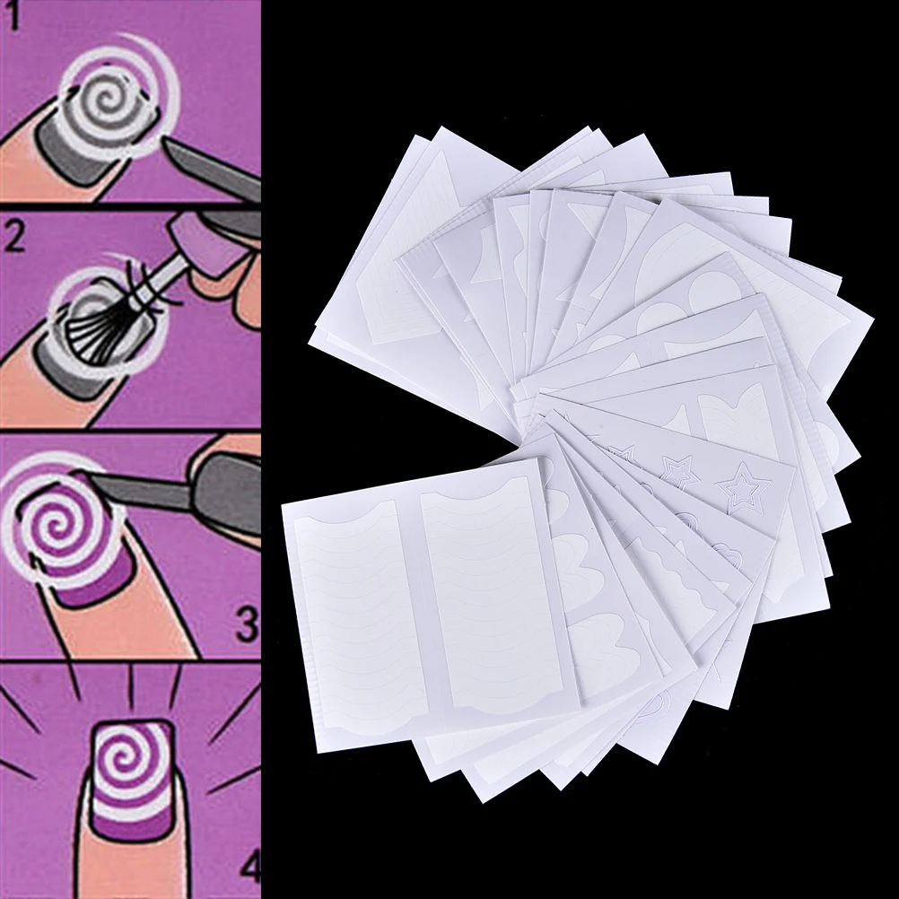

24 Sheet/Set Nail Art Transfer Stickers 3D Design Manicure Tips Decal Decoration