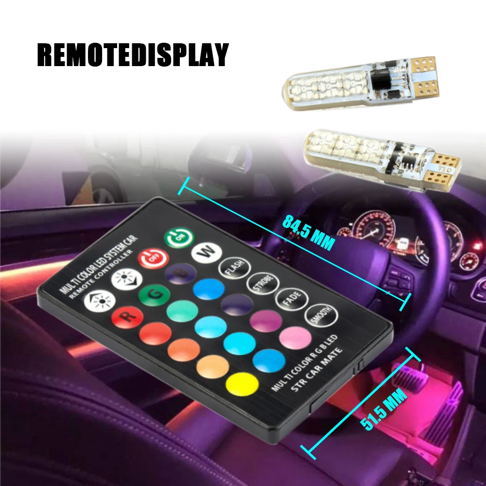 W5W Led T10 Canbus Светодиодные Автомобильные огни RGB светодиодные светильники с