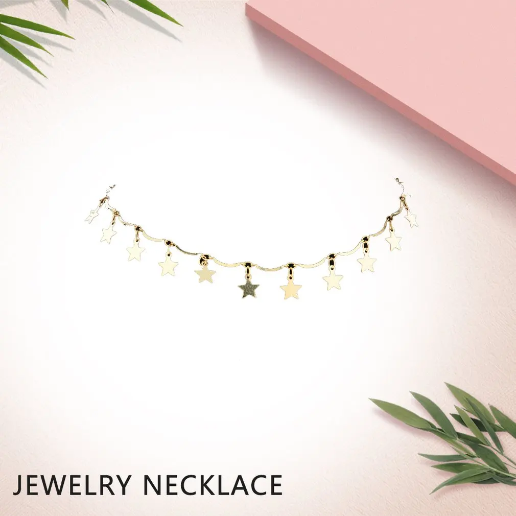 Star Necklace Women Choker Necklaces Clavicle Pendant Collier Femme Chain collares 2019 Fashion Jewelry gifts for dropshipping | Украшения