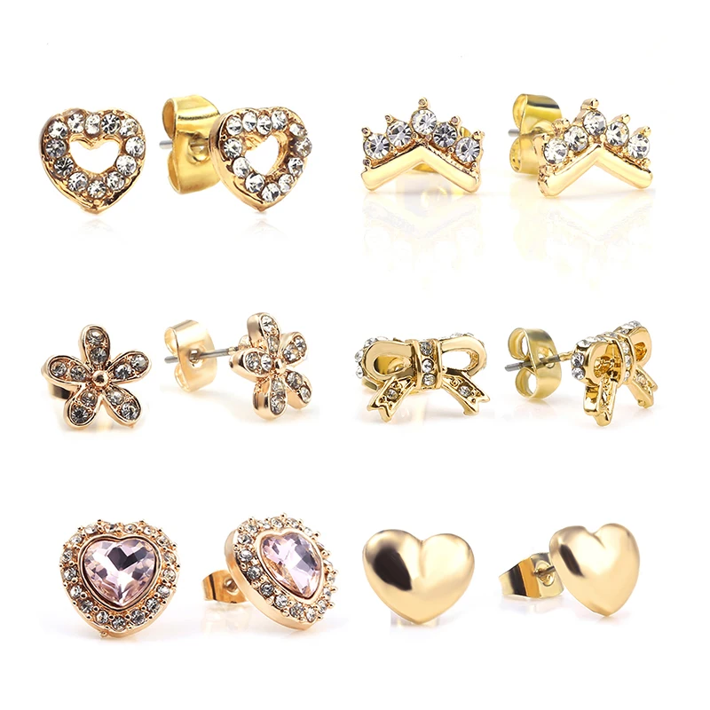 Новые серьги гвоздики BAOPON с кристаллами пчелы и льва из циркония для женщин