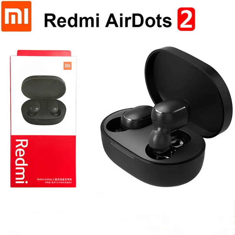

Xiaomi Redmi Airdots 2 TWS Wireless Earphone Bluetooth AI Control Gaming Headset With Mic Original Xiaomi Airdots S Earbuds