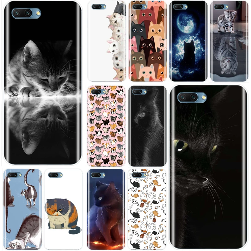 Мультяшный кошка лицо много котов Чехол Мягкий Силиконовый ТПУ чехол для