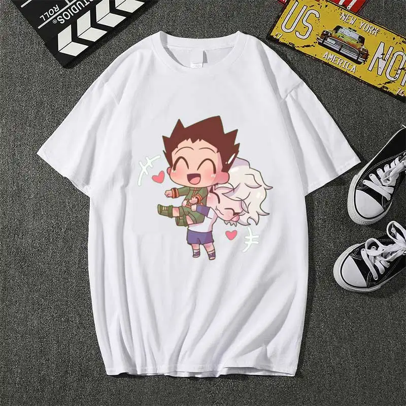 

Hunter X Hunter Gon X Killua T-Shirt T Shirt Men Kawaii Tops Cartoon Karate Graphic Tees