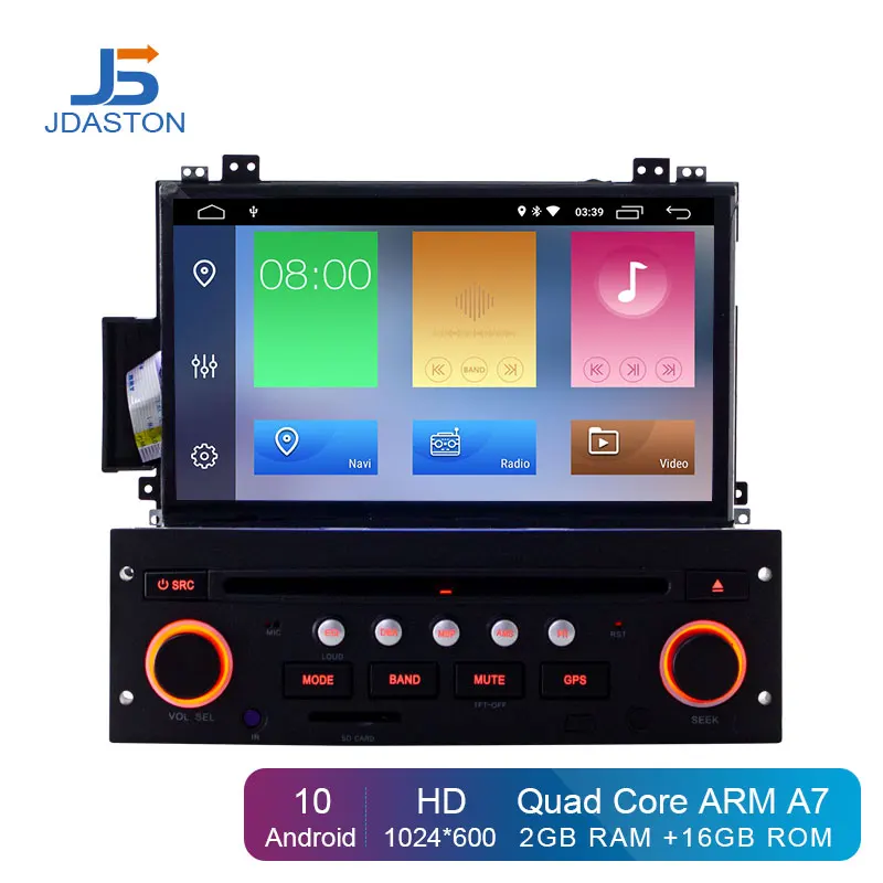 Автомобильный DVD-плеер JDASTON мультимедийная стерео-система на Android 10 0 с GPS Wi-Fi для