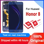 100% Оригинальный дисплей 5,2 дюйма, сменный дисплей с рамкой для Huawei Honor 8, ЖК-сенсорный экран, дигитайзер в сборе, Honor 8, FRD-L19, FRD-L09