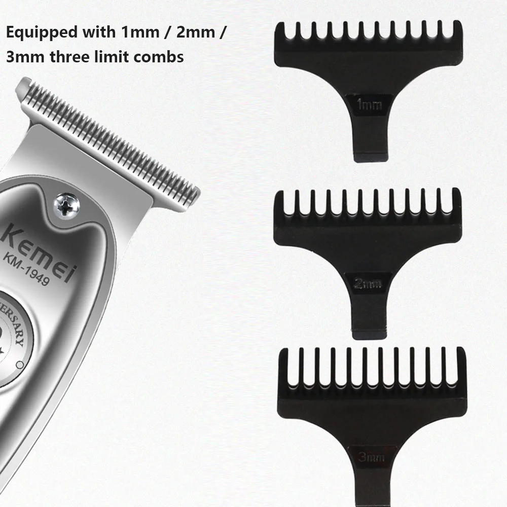 kemei km-1949 all metal Carbon Steel Blade Machine Hair Cutter Clipper Electric Cordless Beard Trimmer | Бытовая техника