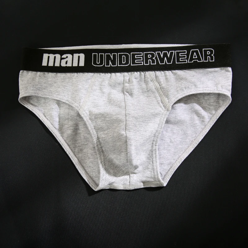 

New Cotton Sexy Men Underwear Bikini Mens Briefs Soft Comfortable L-2XL Male Letters Breathable Casual Briefs Black
