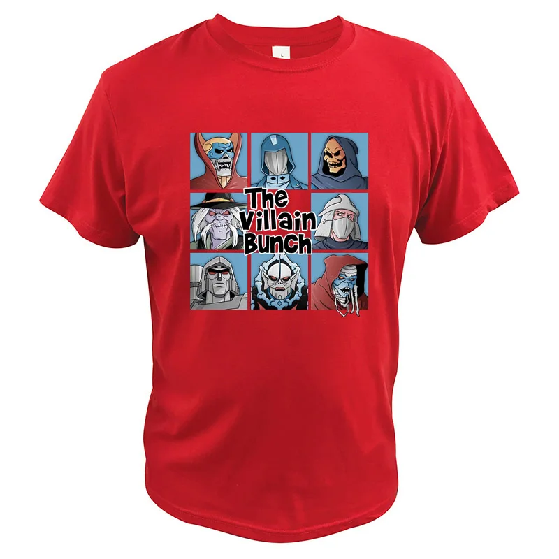 Красный Футболка с надписью «The Villain», «Skeletor Masters of the Universe», «ThunderCats», «Ghostbusters», «Brady» - Цвет: Красный