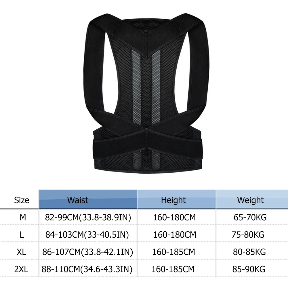 

Back Neck Strap Corrector Spine Support Brace Fitness Anti-Hump Health Care for Easy Safety Exercise Accessories