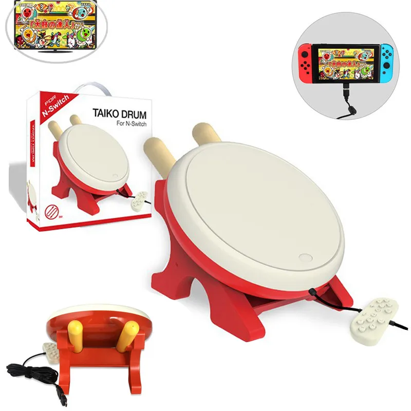 Барабан Тайко совместимый с переключателем taiko no Tatsujin барабан контроллер палочки