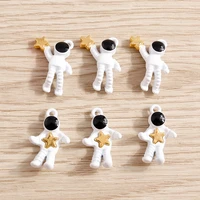 10pcs 1320mm cute enamel astronaut star charms for jewelry making fashion drop earrings pendant necklaces diy craft accessories