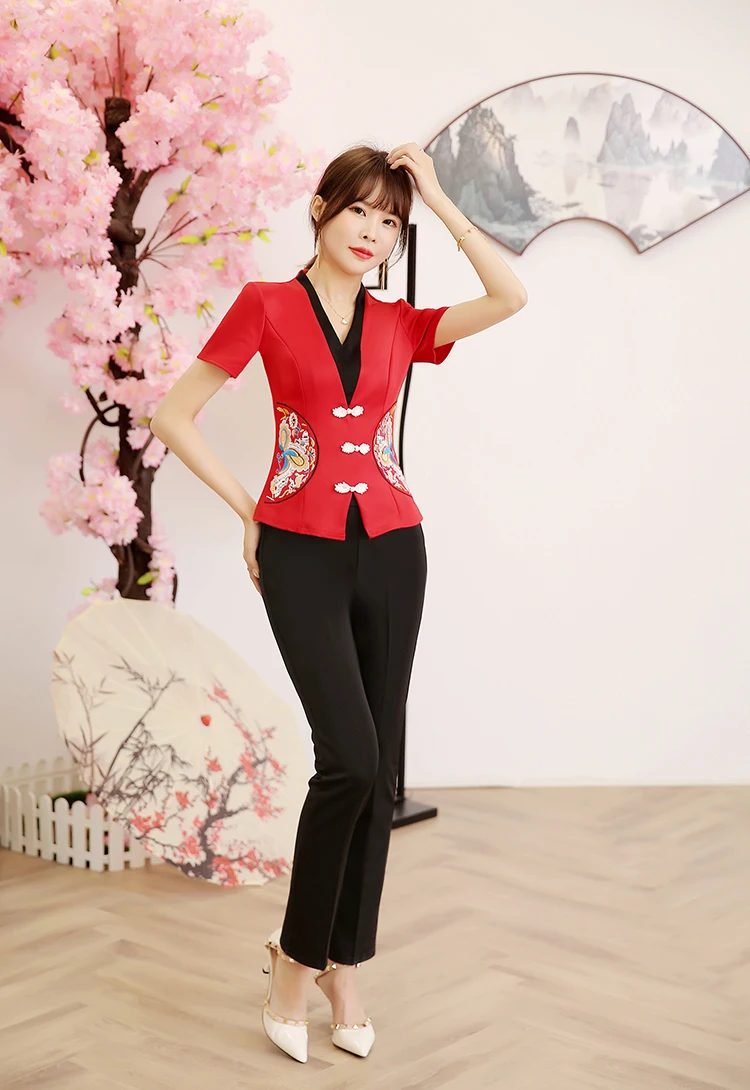 Рабочая одежда лето Рабочий костюм Парикмахерская косметичка форма салон отель