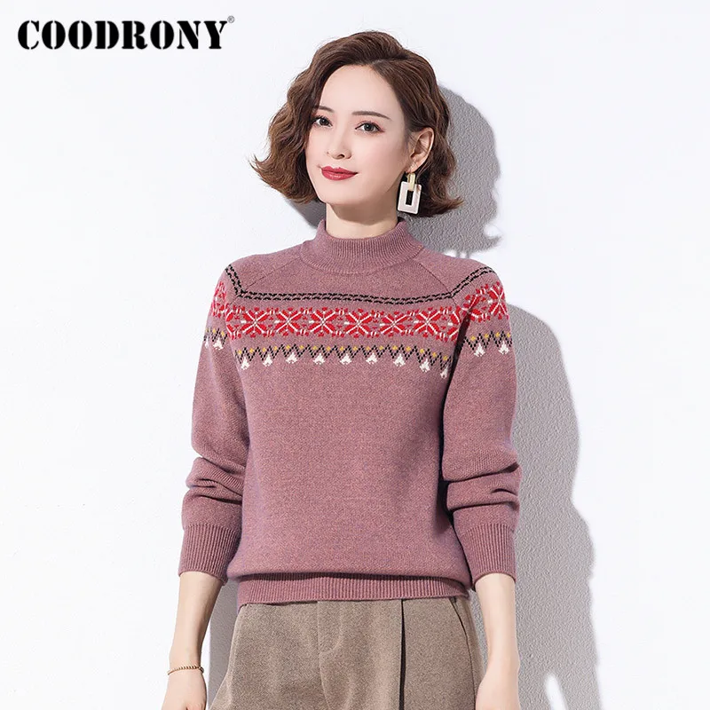 

COODRONY Brand Korean Style Raglan Sleeve Knitted Female Sweaters Autumn Winter Casual Slim Pullovers Women's Clothing W1100