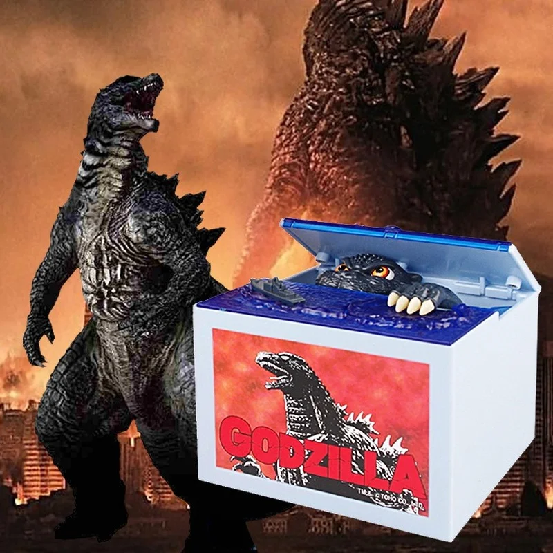High Quality Electronic Money Box Godzillas Home Piggy Bank Steal Coin Automatically for Kids Friend Birthday Christmas Gift