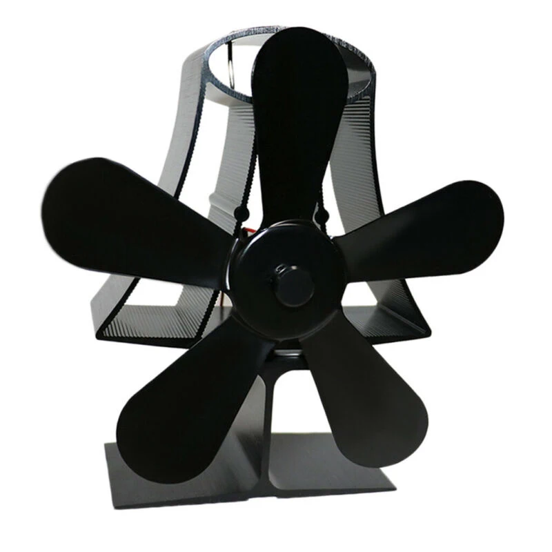 Черного цвета на каблуках высотой 5 лезвие дровяной печи вентилятор для камина