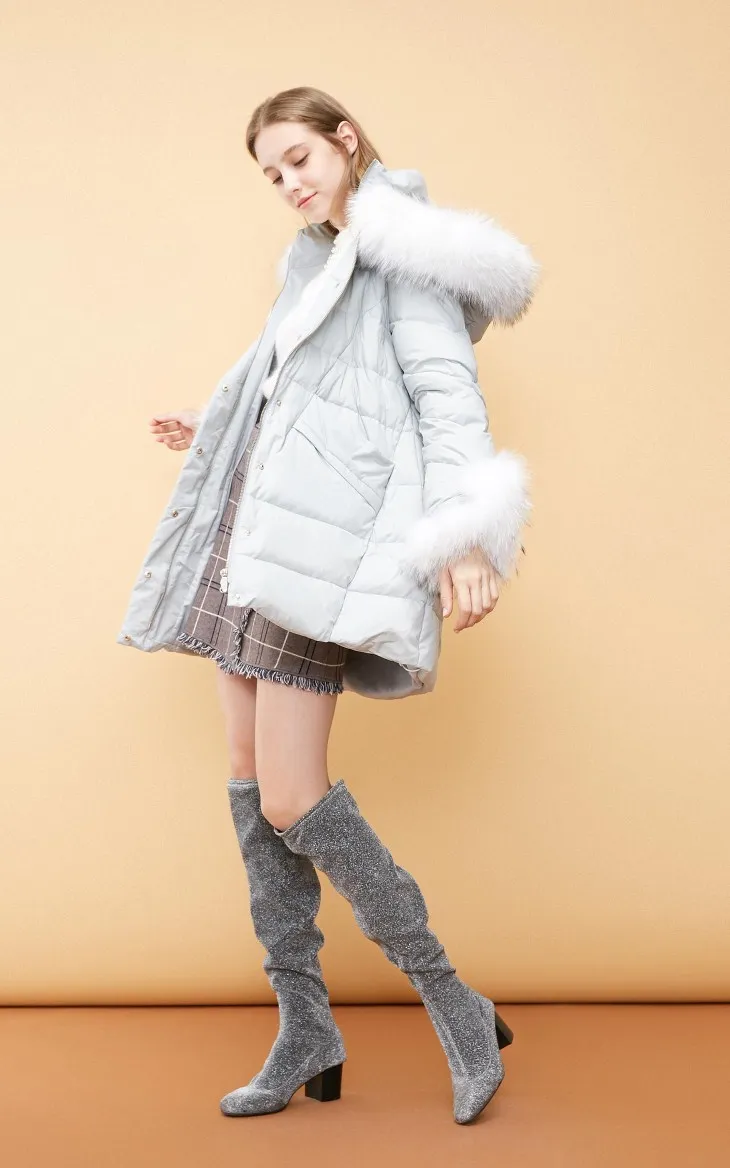 Vero Moda женский Съемный Енот с капюшоном длинный пуховик | 318412541