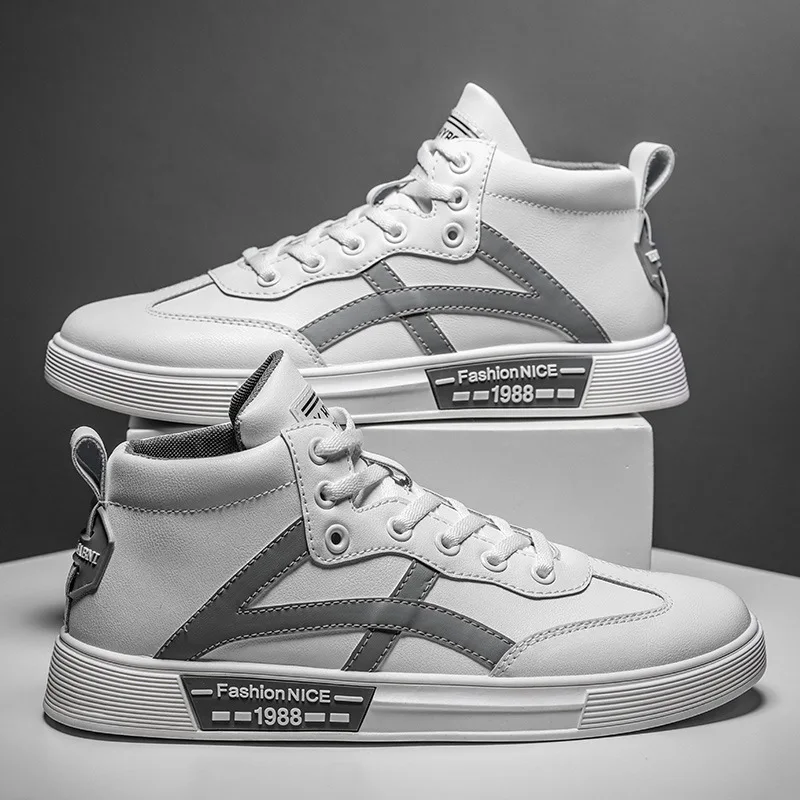 Для Мужчин's Повседневное Скейтбординг обувь высокие кроссовки спортивная