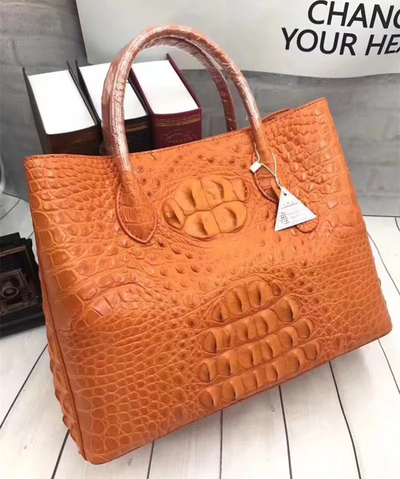 Большой зеленый Кошелёк из натуральной крокодиловой кожи Exotic женская сумочка